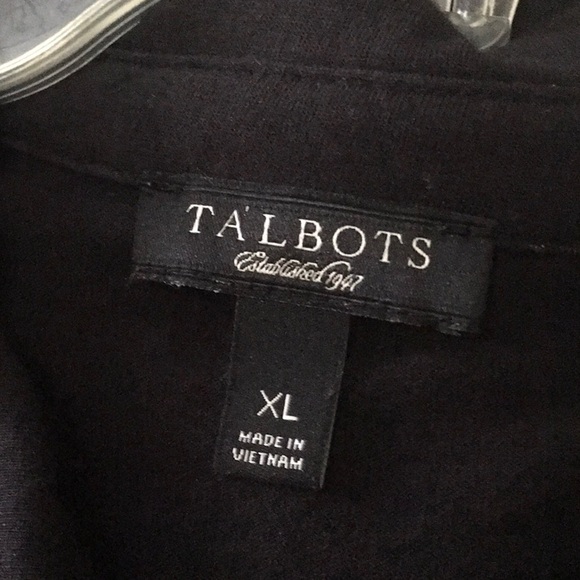 Talbots ruffle front 6 button short sleeves top - Picture 4 of 5